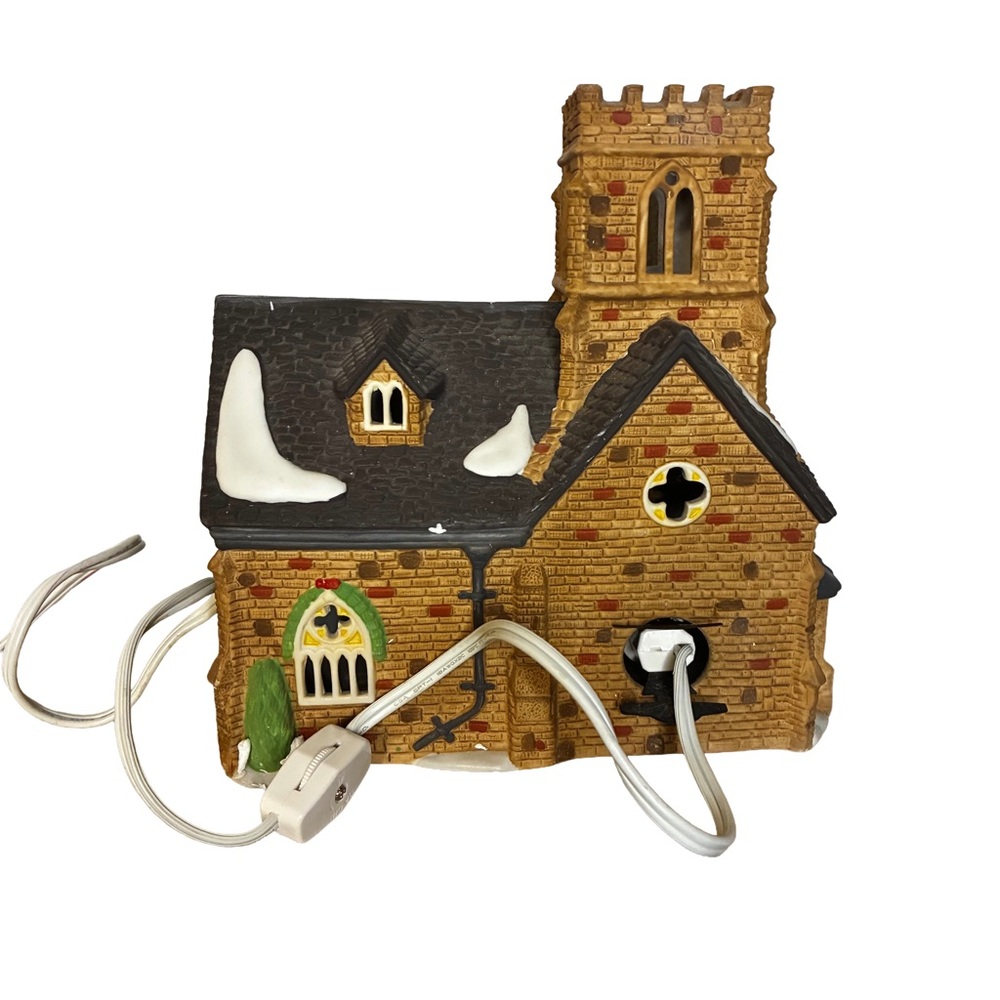 Dept 56 Dickens Village Knottinghill Church Lighted Retired 1987 - Picture 3 of 7